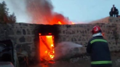 آتش گرفتن خانه مسکونی